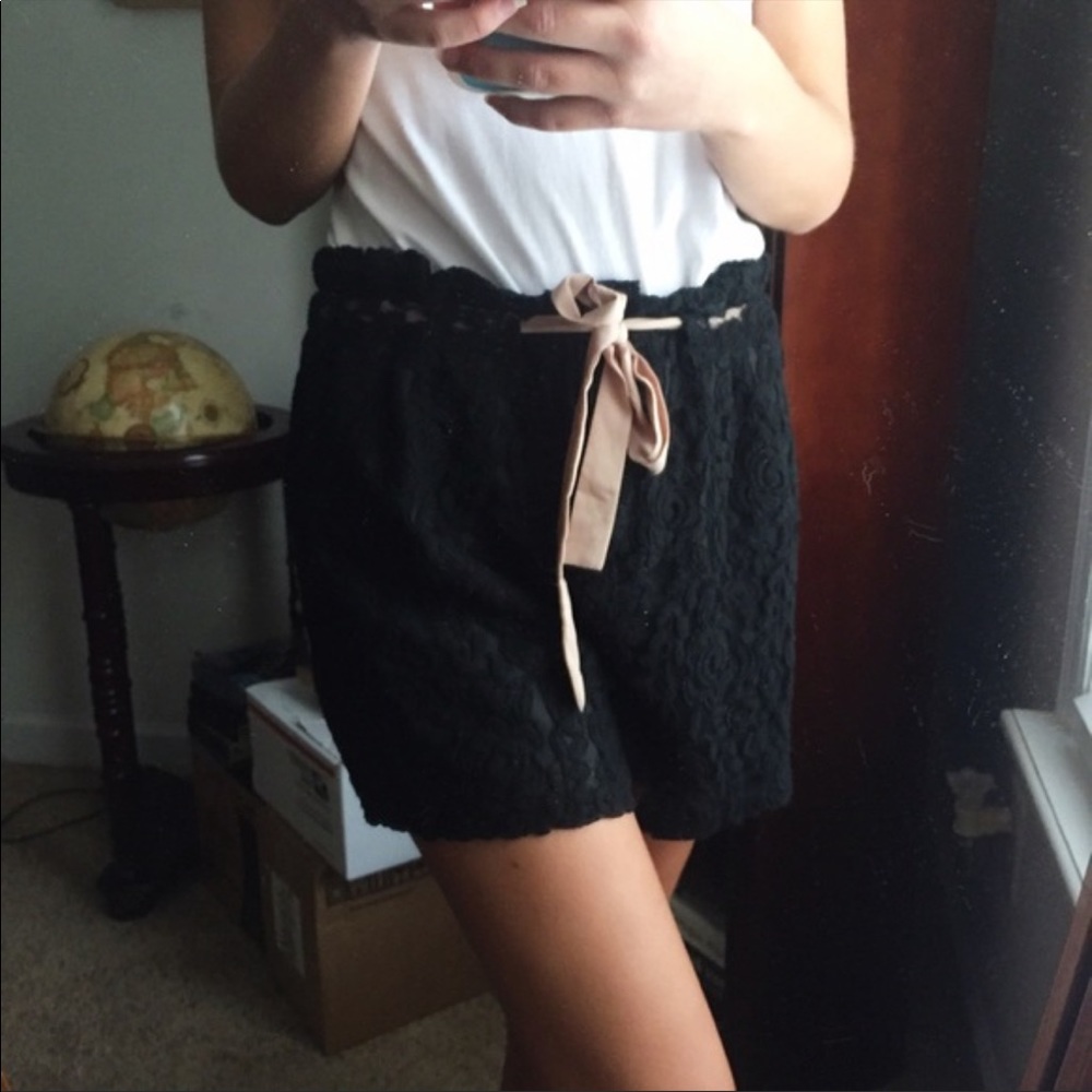 Ezra Black Lace Shorts
